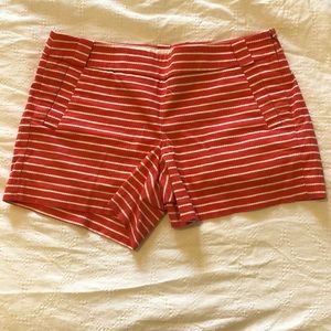 J. Crew nautical red and white striped shorts